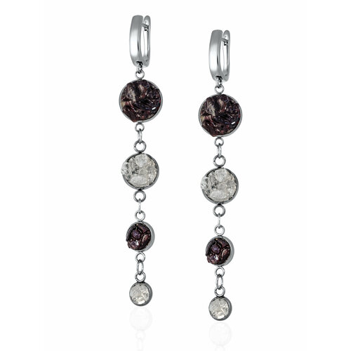 Комплект серег 1/33 EDITION, горный хрусталь, бесцветный