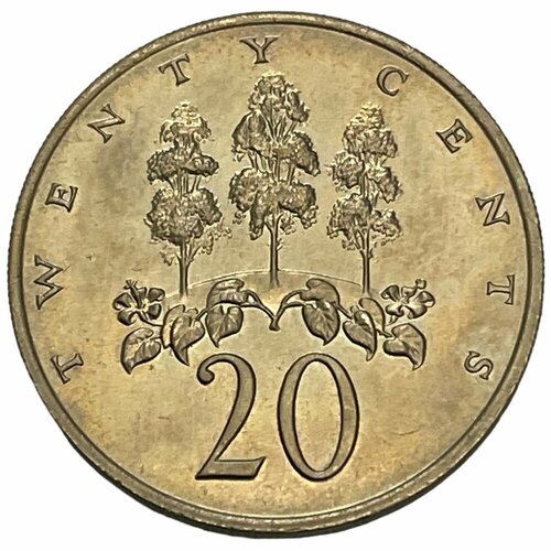 Ямайка 20 центов 1975 г. ямайка 20 центов 1990 г proof