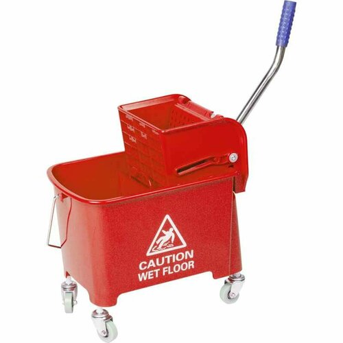 Тележка уборочная мини с отжимом Luscan Prof 20л 63x27x67см красная 8825₽
