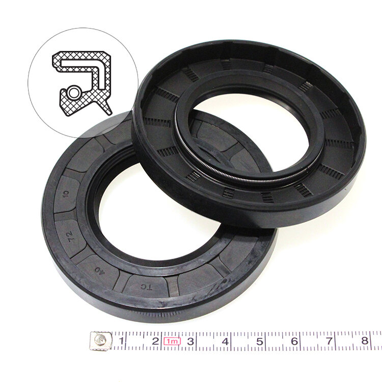 Манжета армированная (Сальник) 40х72х10 (тип 2 / TC) 70NBR (упаковка 2 шт.)