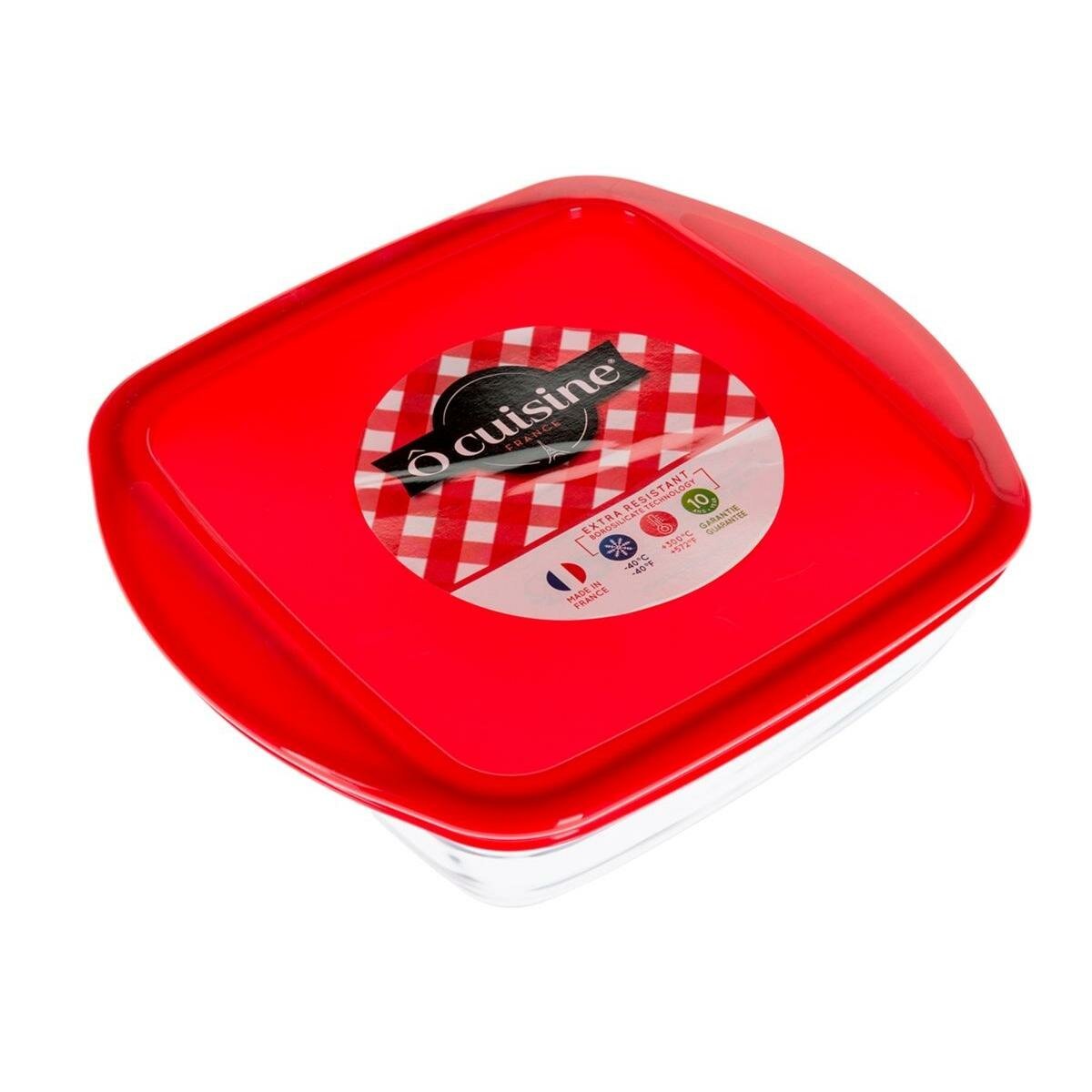 Блюдо для запекания и выпечки с крышкой O CUISINE 20x17x5.5см квадратное PYREX 211PC00/1046 - фото №10