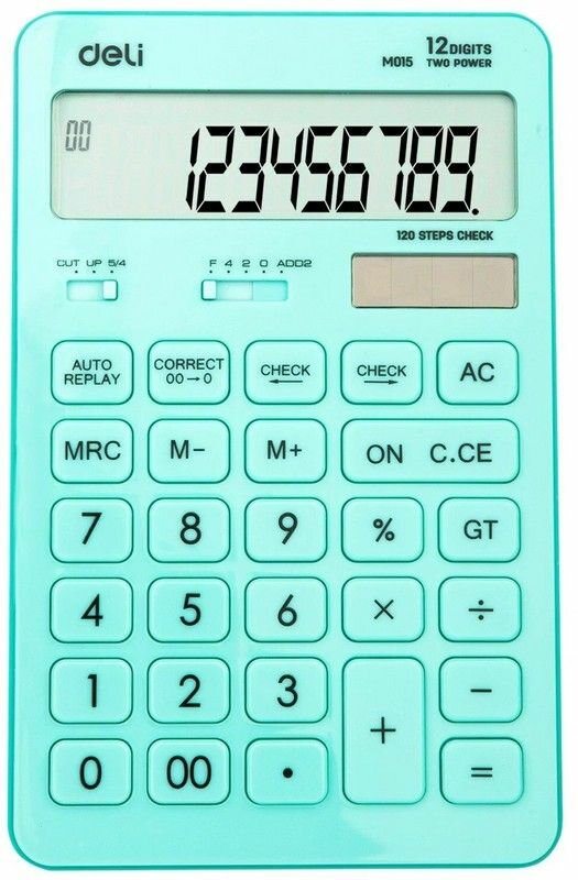 Калькулятор настольный Deli Touch 12-разрядный голубой 175х108х15 мм