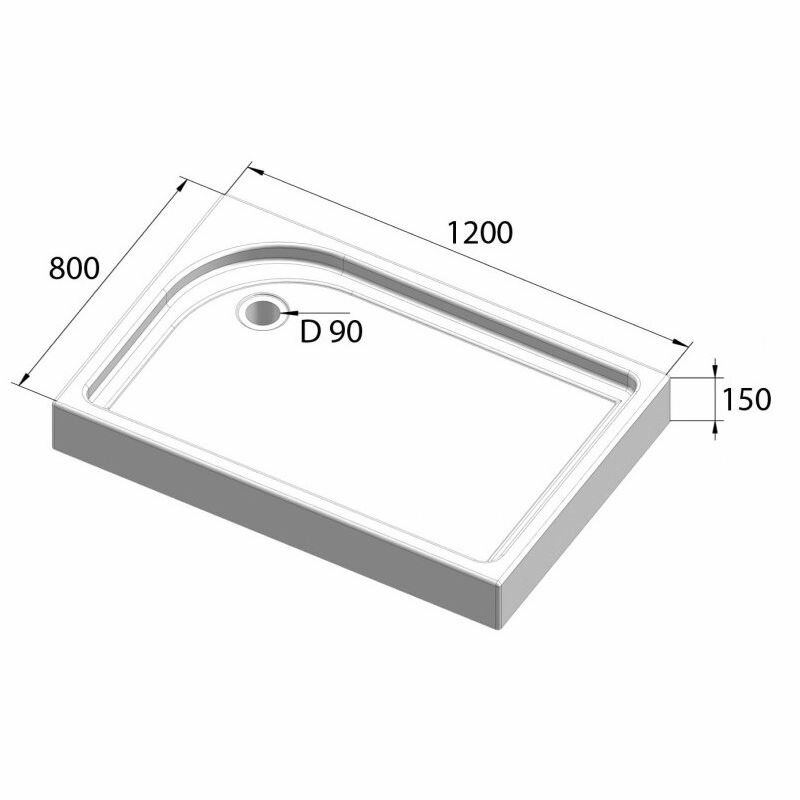 Душевой поддон 120x80 BelBagno - фото №10