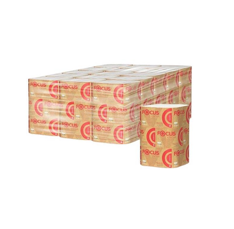 Полотенца бумажные Focus Premium V Fold Towel 5083740 двухслойные, V-сложение, 1 упаковка - 15 пачек по 200 листов