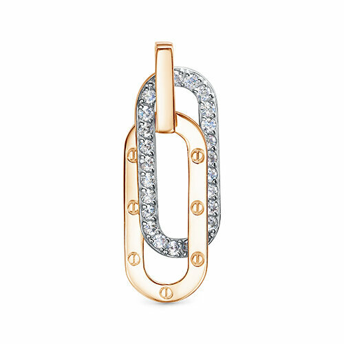 Подвеска Maskom, красное золото, 585 проба, фианит