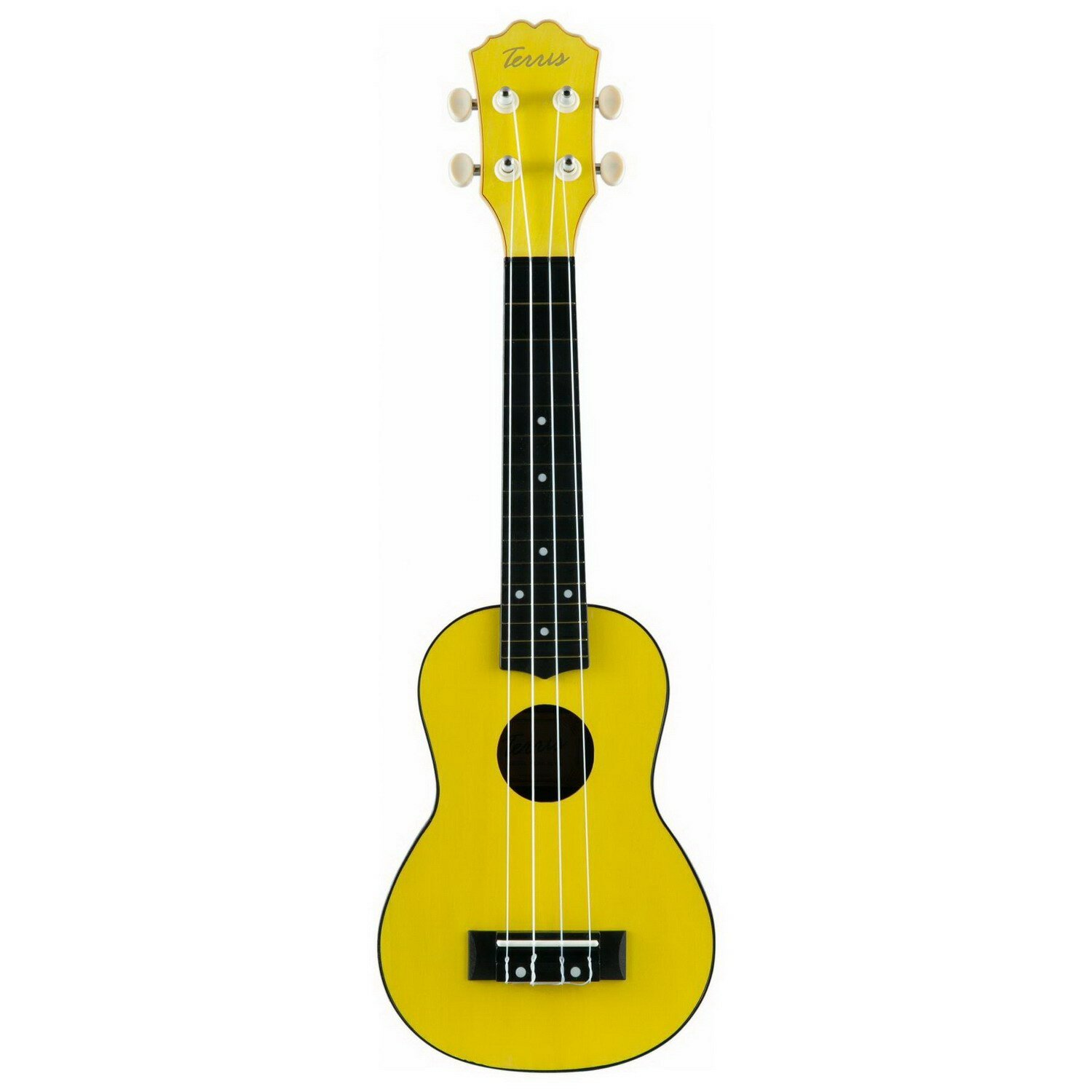 Музыкальный инструмент TERRIS Гитара гавайская Укулеле сопрано PLUS 50 YW желтая