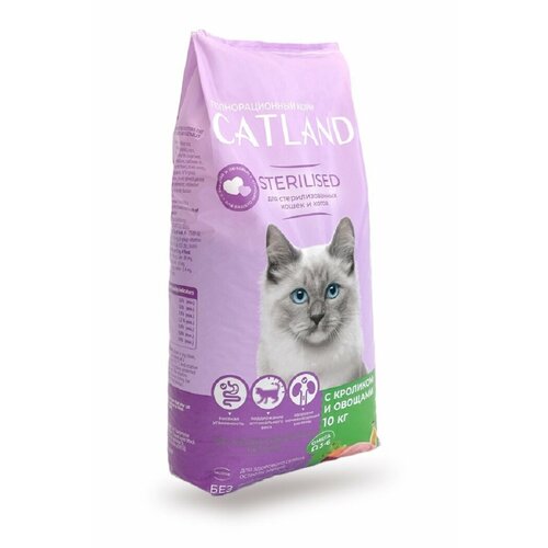 Catland для стерилизованных кошек с кроликом и овощами, 10кг
