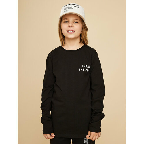 фото Лонгслив l'addobbo, размер 146, черный