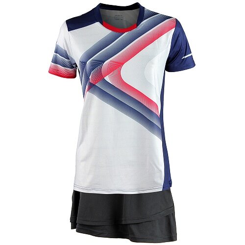 Форма волейбольная 6206 white/black/blue/red (футболка юбка) 2XL (168-173 см)