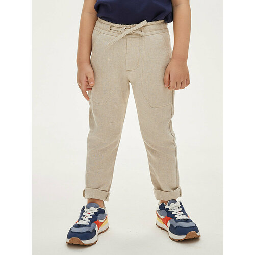 Брюки Y-CLU', размер 110, бежевый брюки y clu для девочек размер 92 серый