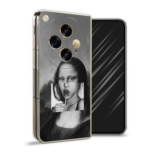 Силиконовый чехол на OnePlus Open / Ван Плас Опен Mona Lisa sucking lollipop