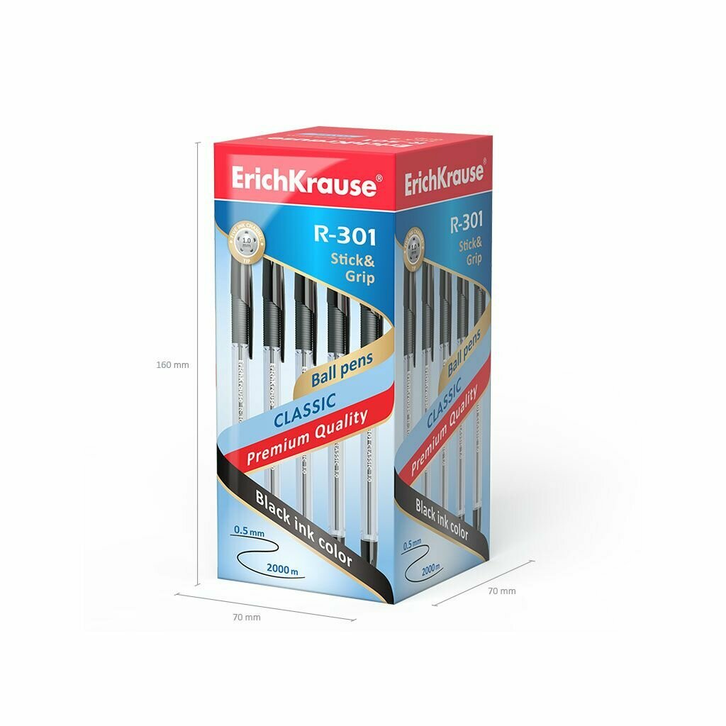 Ручка шариковая Erich Krause R-301 Grip - фото №10