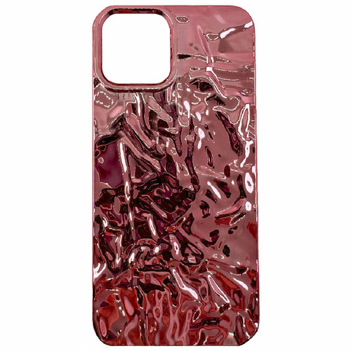 Силиконовый чехол с текстурой фольги для iPhone 15 Plus, iGrape (Розовый песок) силиконовый чехол с текстурой фольги для iphone 15 plus igrape золотой