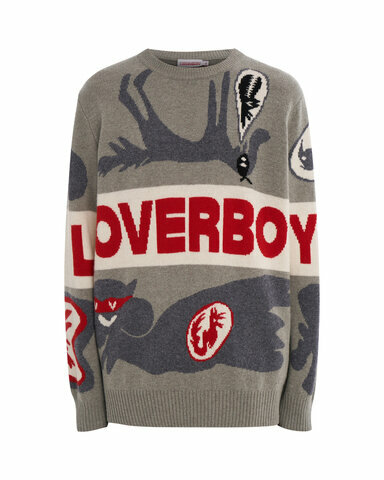 Джемпер Charles Jeffrey Loverboy, размер M, серый