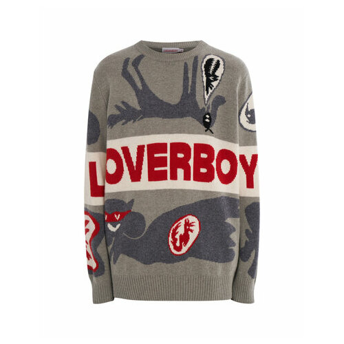 Джемпер Charles Jeffrey Loverboy, размер M, серый пальто charles jeffrey loverboy размер 50 горчичный коричневый