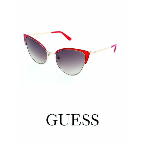 Солнцезащитные очки GUESS, бордовый солнцезащитные очки guess черный бордовый