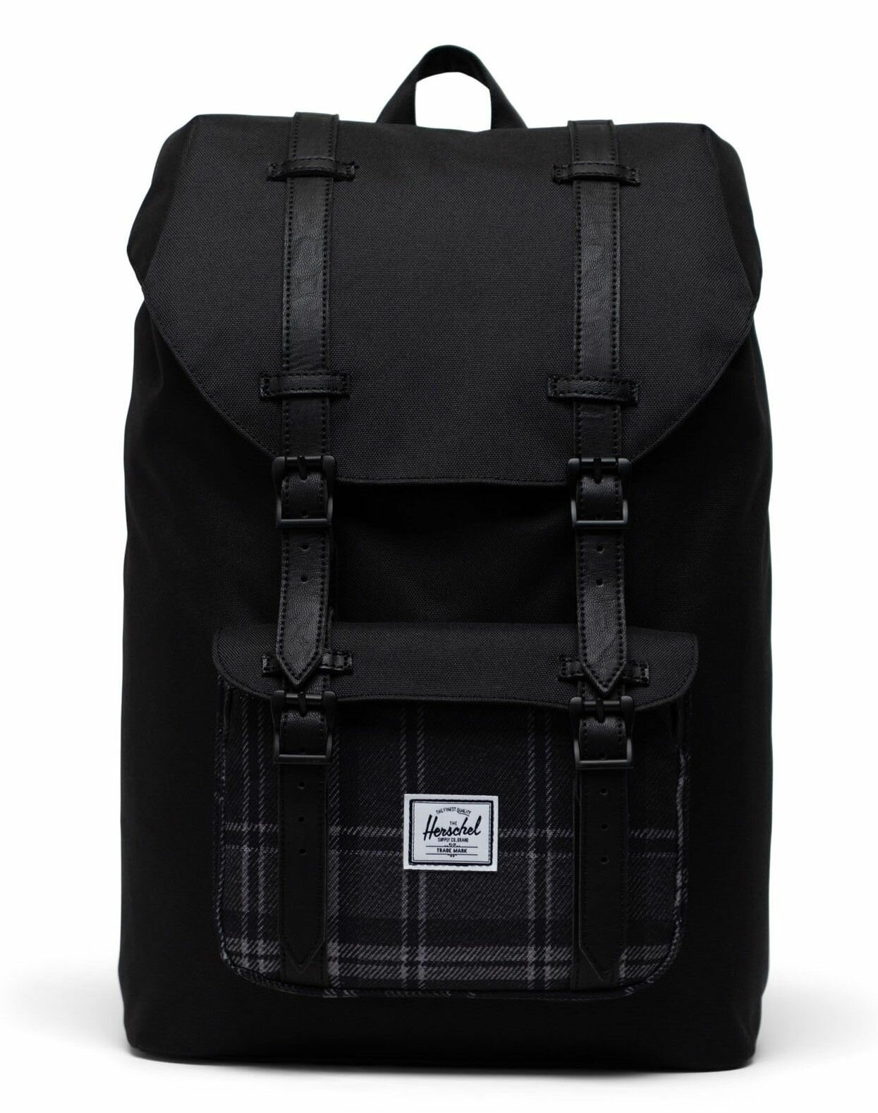 Рюкзак Herschel Little America Mid 10020 Black Grayscale Plaid