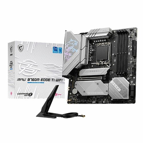 Материнская плата MSI MPG B760M EDGE TI WIFI, LGA1700, B760, Micro ATX microstar материнская плата msi pro b760m a wifi ddr4 rtl lga 1700 intel b760 matx