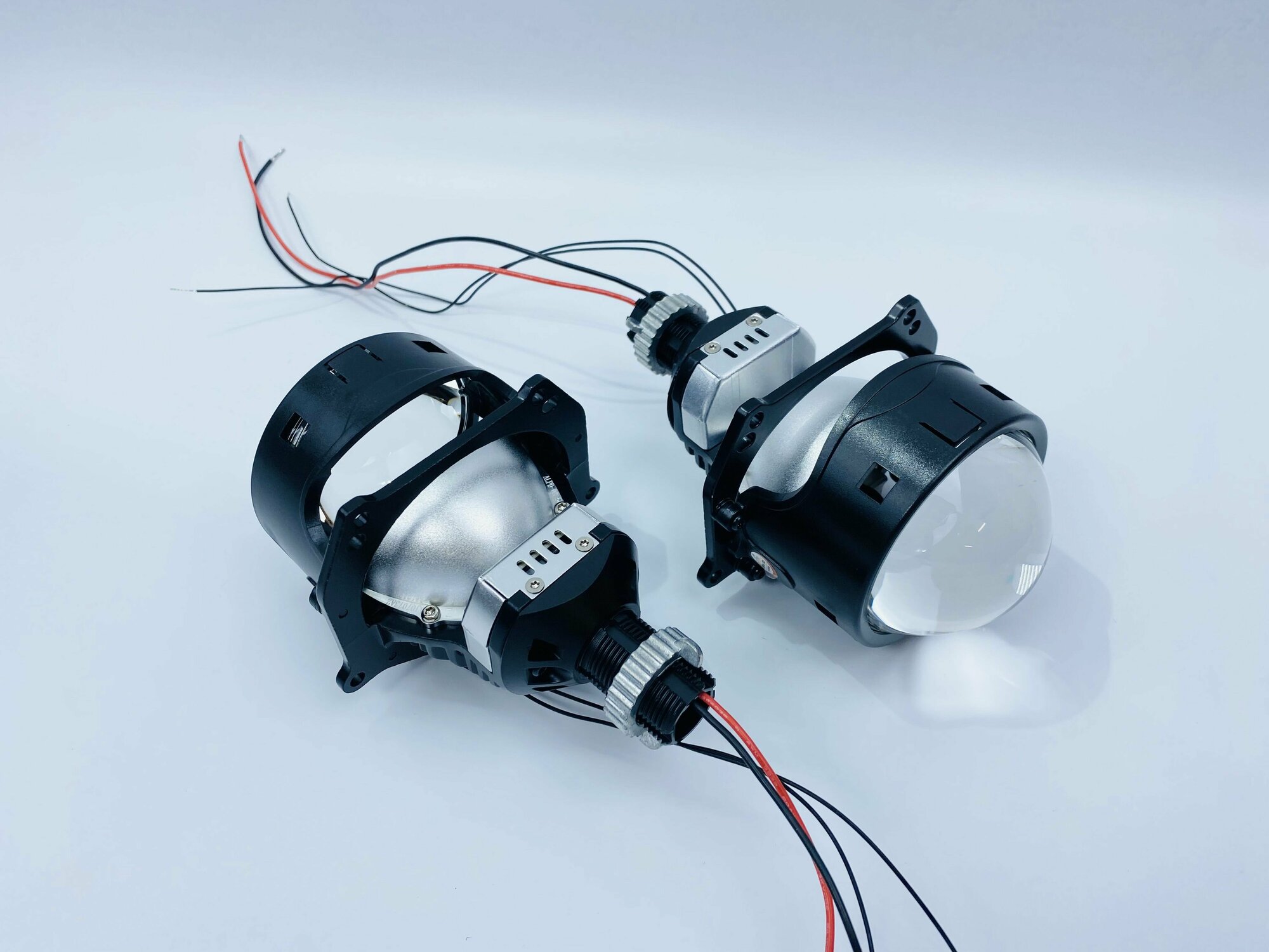 Светодиодные би лед модули ближнего/дальнего света Bi LED Aozoom A13 New 2023, 12V, 5500K, 3.0", комплект, 2 линзы — фото 9