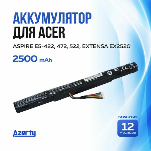 Аккумулятор AL15A32 для Acer Aspire E5-422 / 532 / 573G / ES1-420 / ES1-421 / Extensa EX2520 (KT.00403.025, KT.004B3.025) 2500mAh аккумулятор для ноутбука acer aspire e5 422 al15a32 zeepdeep energy 37wh 2500mah 14 8v