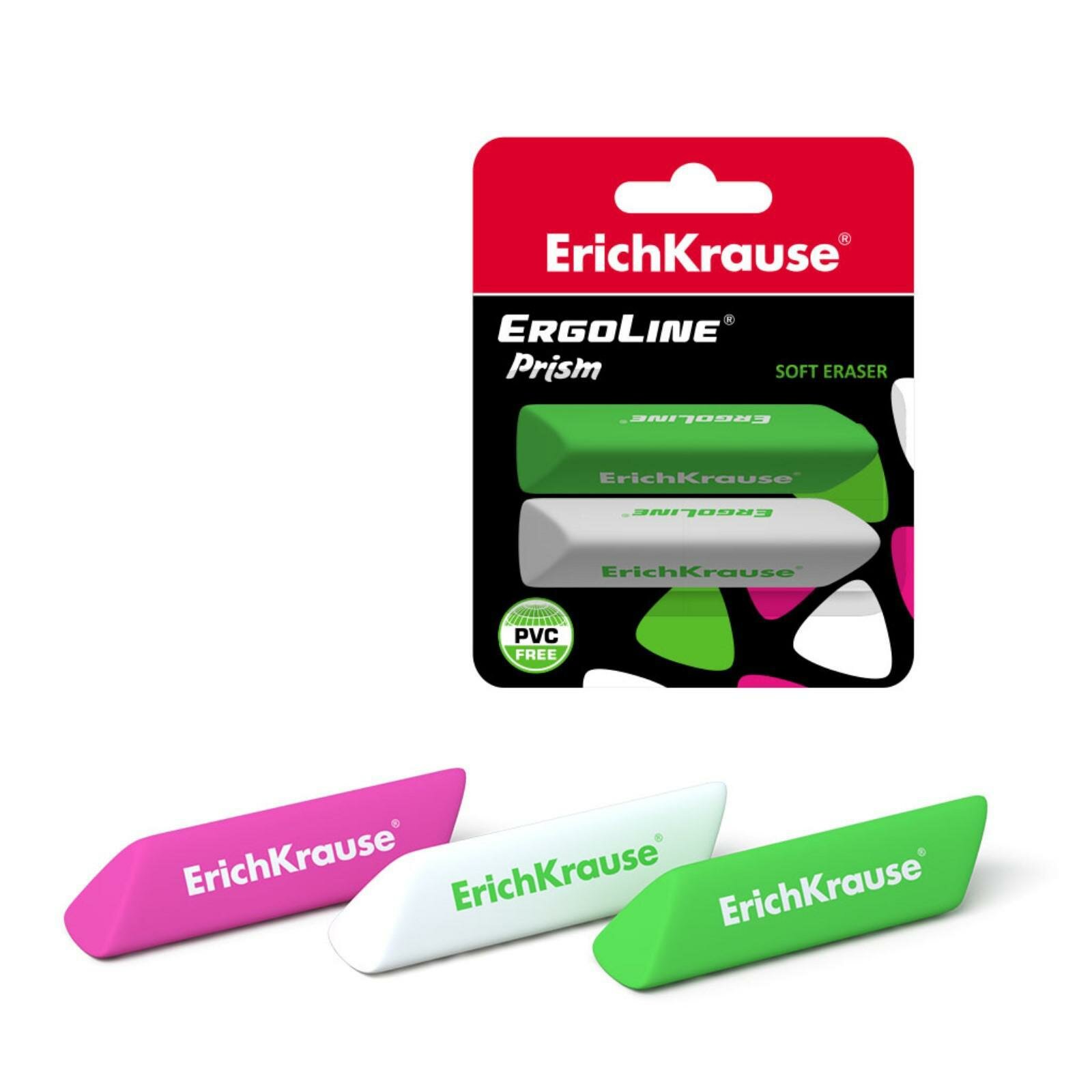 Ластик Термопластичная резина Erich Krause ErgoLine® Prism - фото №7