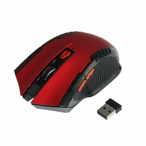 Мышь Luazon MB-26 беспроводная оптическая1600 dpi 2xAAA не в компл USB черно-красная 94700₽