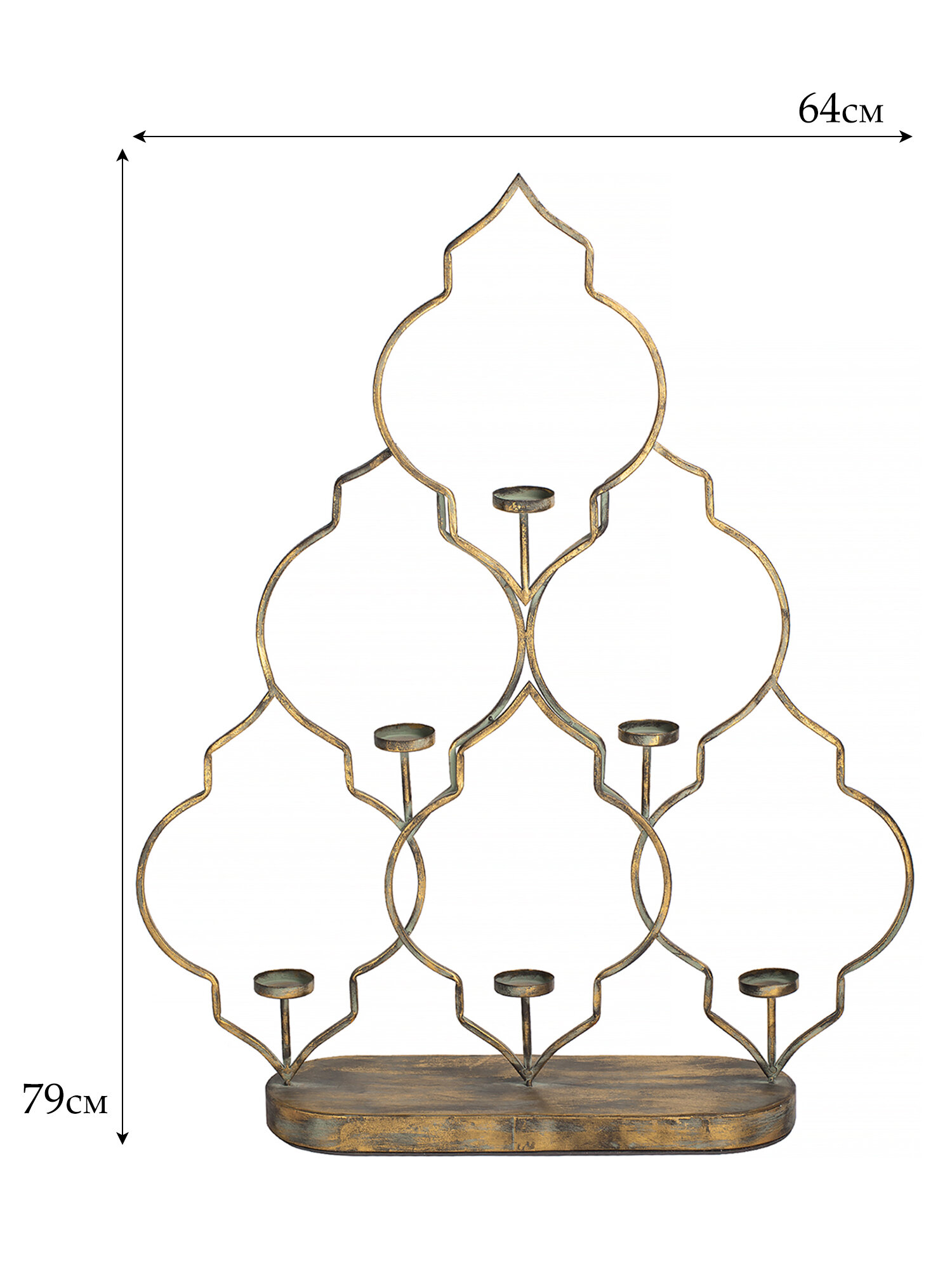 57-165 Подсвечник для 6 свечей 64х15х79см, Glasar - фотография № 4