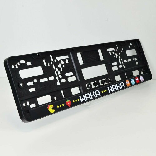 Ms. Pacman. Waka-waka. Комплект из двух рамок для госномера с надписью.