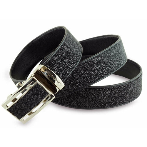 фото Ремень exotic leather, размер 120, черный