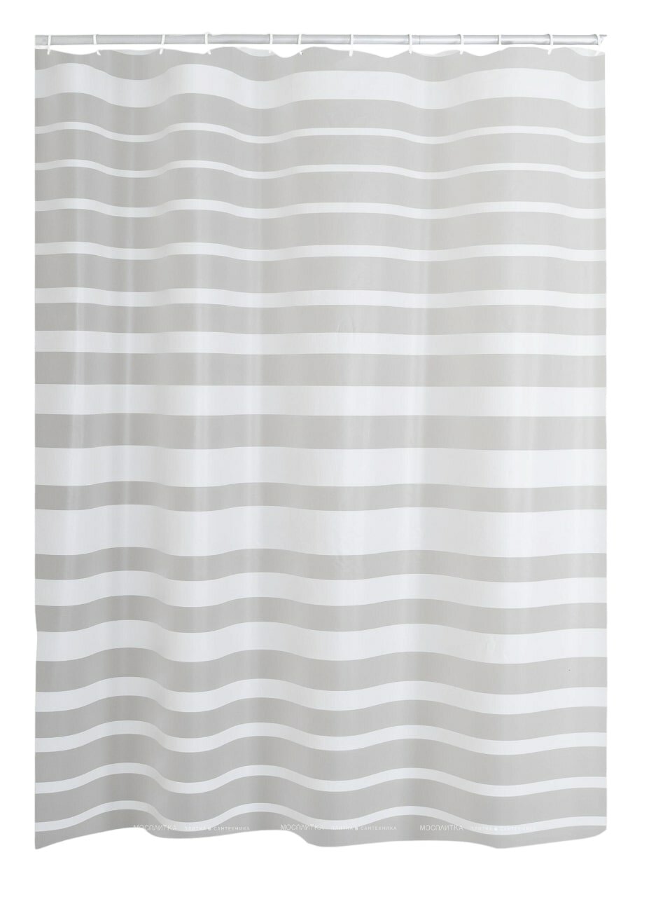 Штора для ванной комнаты 180 х 200 см Ridder Line полупрозрачный - фото №1