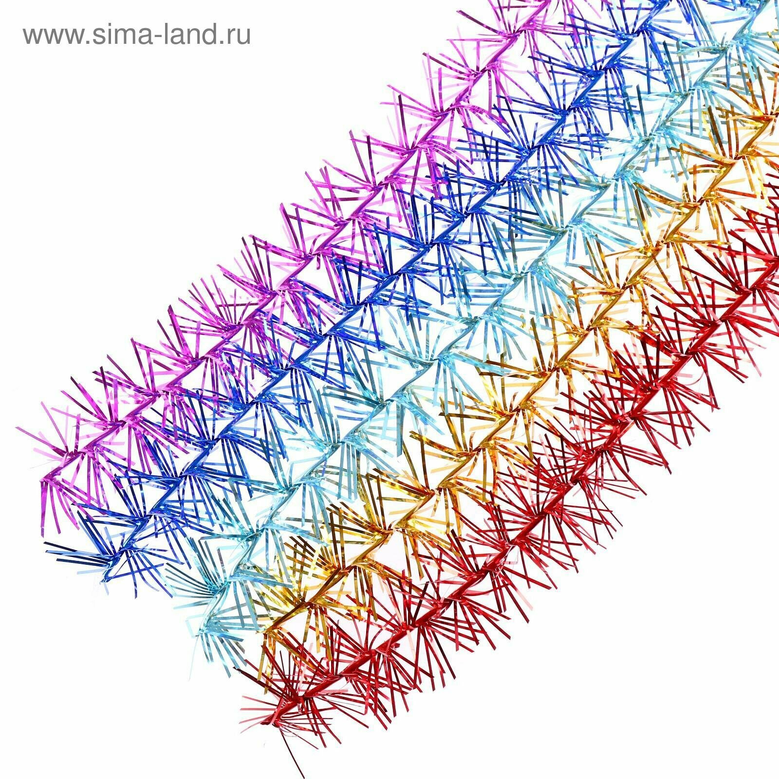 Мишура новогодняя № 1, одиночная , d-20мм, 200 см микс