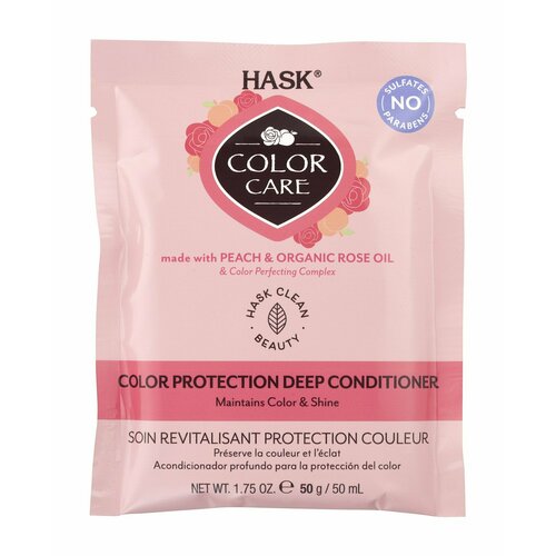 Маска для защиты цвета окрашенных волос Hask Color Care Protection Deep Conditioner кондиционер для защиты цвета окрашенных волос hask color care protection conditioner