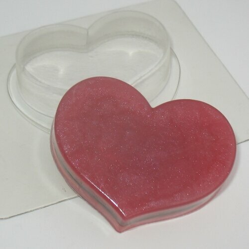 Мини сердце 309 - форма для мыла пластиковая цветок на сердце форма для мыла пластиковая