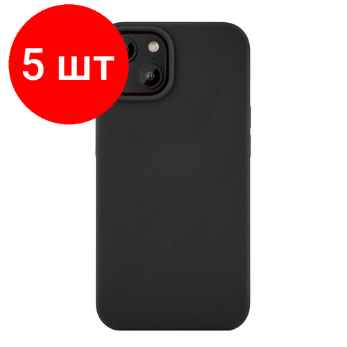 Комплект 5 штук, Чехол защитный uBear Touch Mag Case для Iphone 14, MagSafe, черный брелок подвеска ubear touch case для airtag тёмно синий