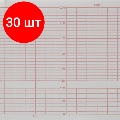 Комплект 30 штук, Лента тепл. регист. для CTG(FM) BIOSYS IFM-500 120х120х250, К120Z120АК250, 8