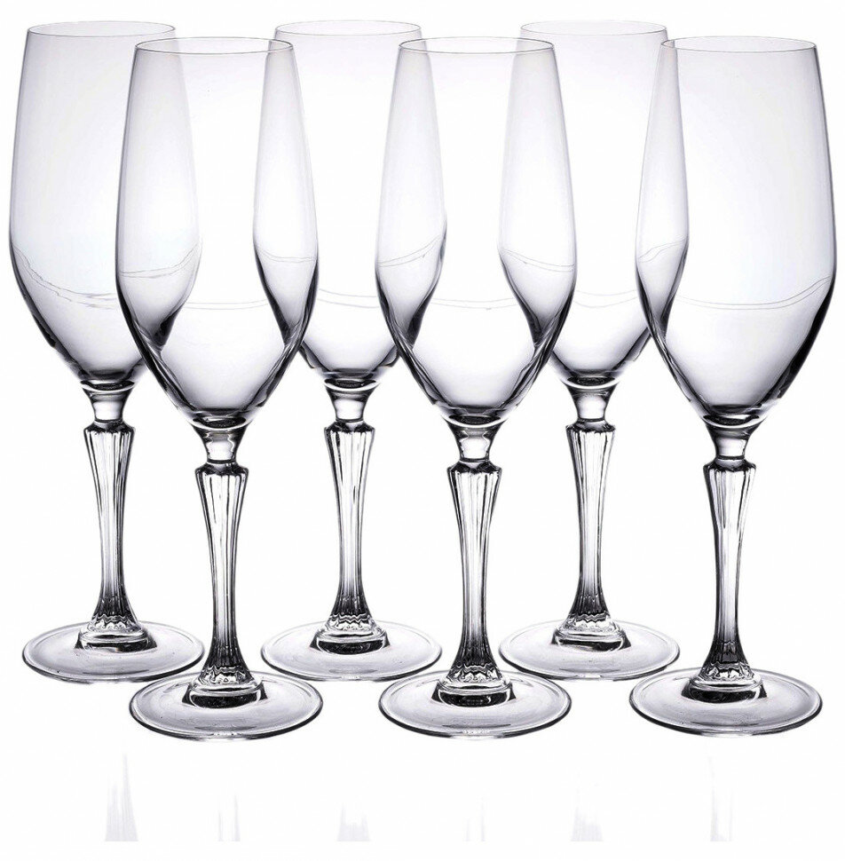 фото Бокал для шампанского 440 мл 1 шт RCR Cristalleria Italiana SpA "Гламур /Без декора" / 231902