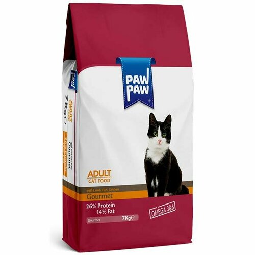 Pawpaw Adult Cat Food Gourmet сухой корм для кошек 7кг pawpaw adult cat food with lamb