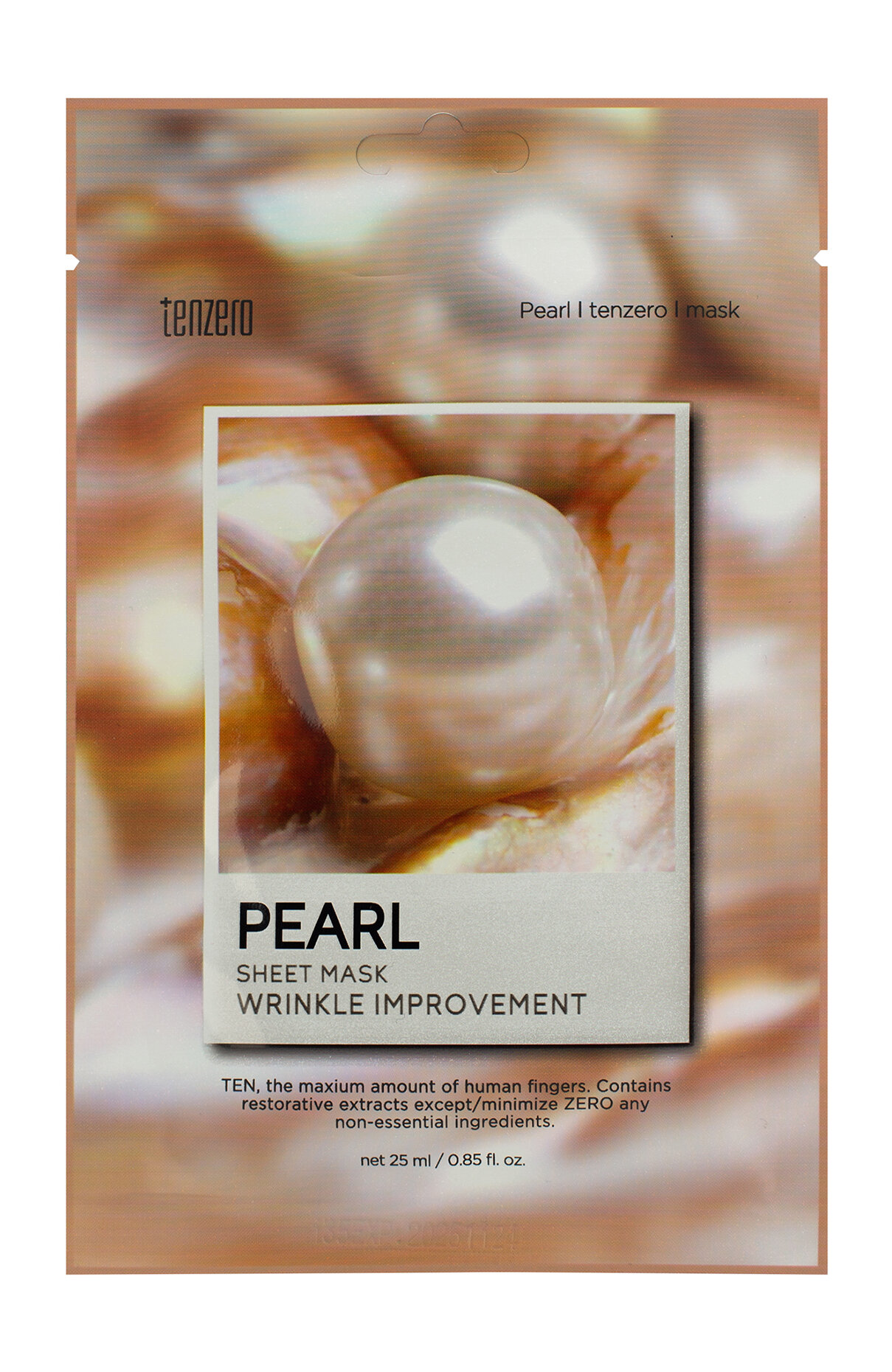 Тканевая маска для лица с экстрактом жемчуга Tenzero Pearl Sheet Mask /25 мл/гр.