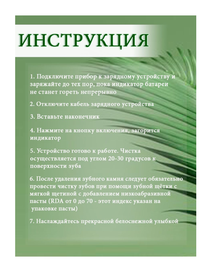 Ультразвуковой стоматологический скалер / Для отбеливания зубов / Удаления камня / 4 инструмента из медицинской стали в подарок