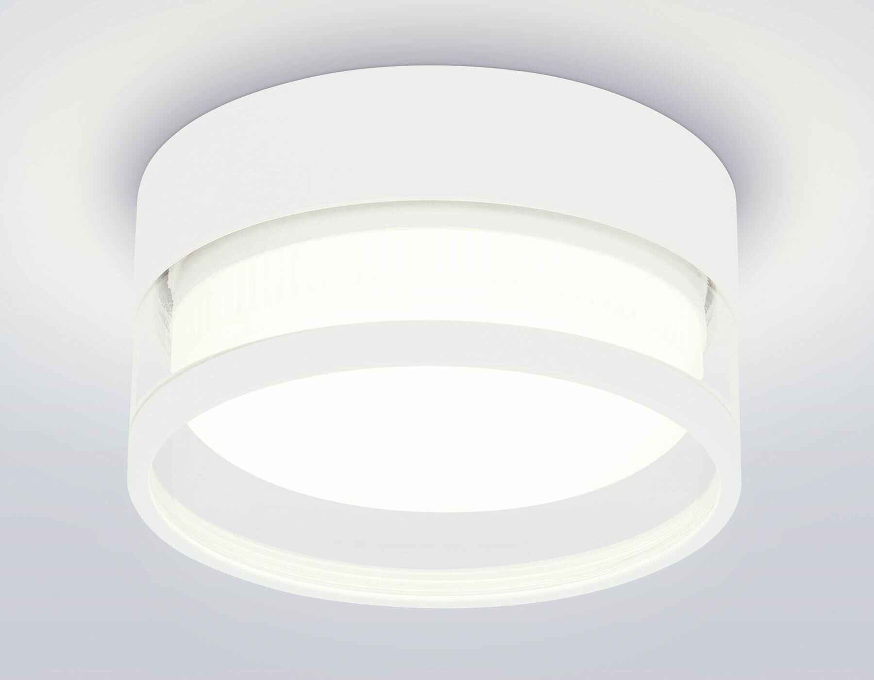 Накладной светильник с акрилом, Спот GX53 D85*43, белый песок/прозрачный