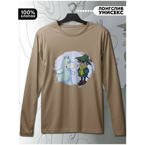 фото Лонгслив hypnotica, размер s, бежевый
