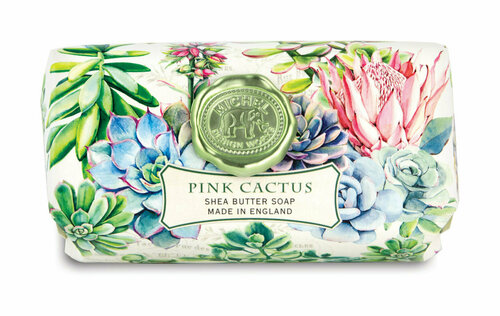 Мыло в бумажной обертке Michel Design Works Pink Cactus Large Bath Soap Bars