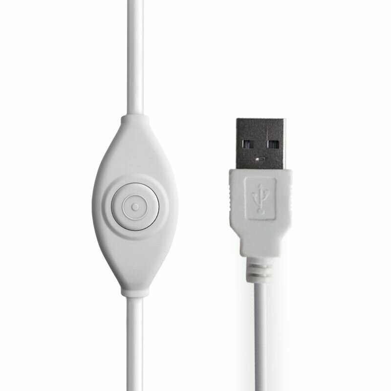 фото USB диммер, пульт-контроллер управления светом светодиодной ленты / модуля, с выключателем и переключателем, провод 1,5м. Белый.