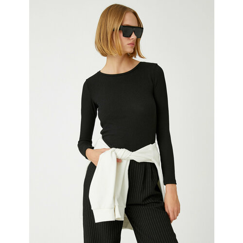 фото Лонгслив koton, размер xl, черный