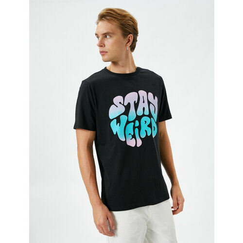 фото Футболка koton, размер m, черный