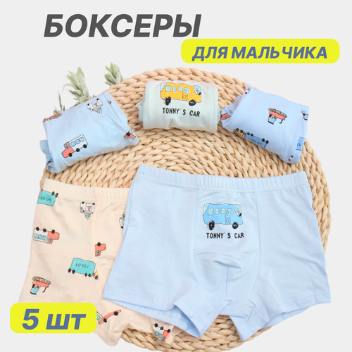 фото Трусы , 5 шт., размер 3xl, синий камея