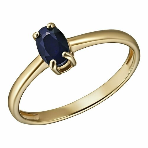 Кольцо UVI, серебро, 925 проба, размер 19, синий, золотой