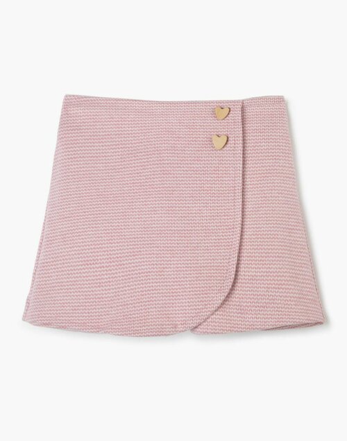 Юбка-шорты Gloria Jeans, размер 3-4г/104 (28), белый, розовый