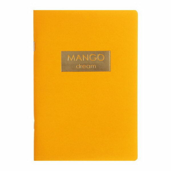Блокнот А5-, 48 листов, Mango, обложка мелованный картон, ламинация soft-touch, тиснение фольгой, блок 60г/м2