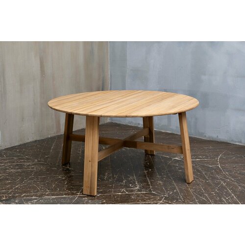 Обеденный стол из тика OCTA 150 см круглый Joygarden